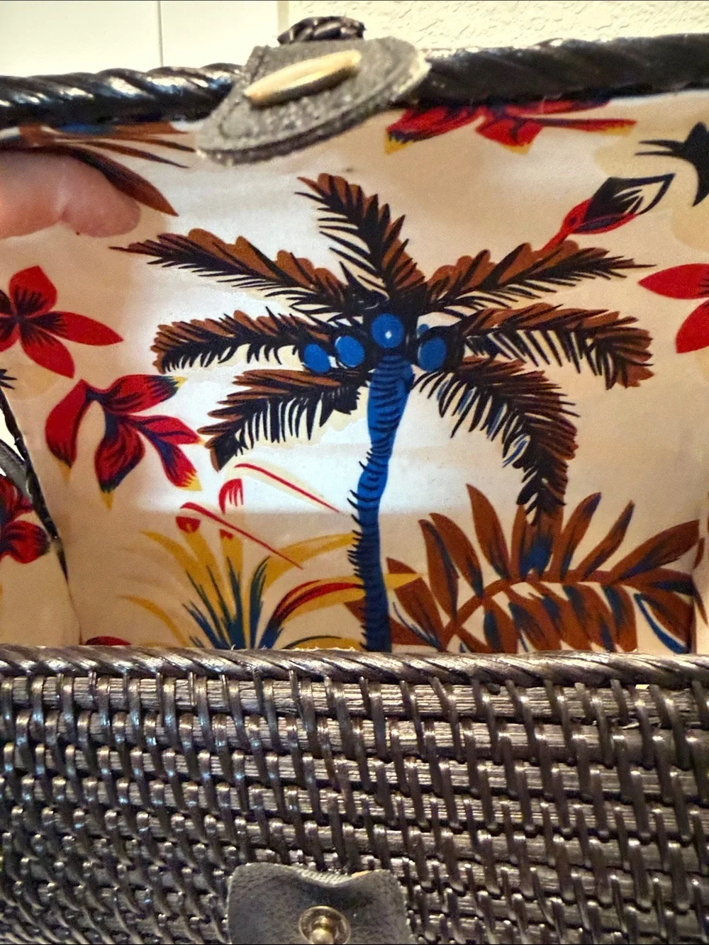Whimsical Rattan Crossbody Bag
